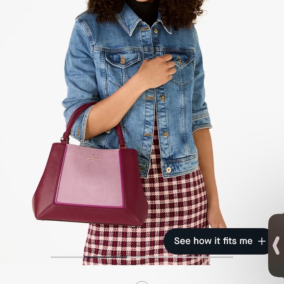kate spade Deep Red and Plum Satchel - Picture 4 of 5